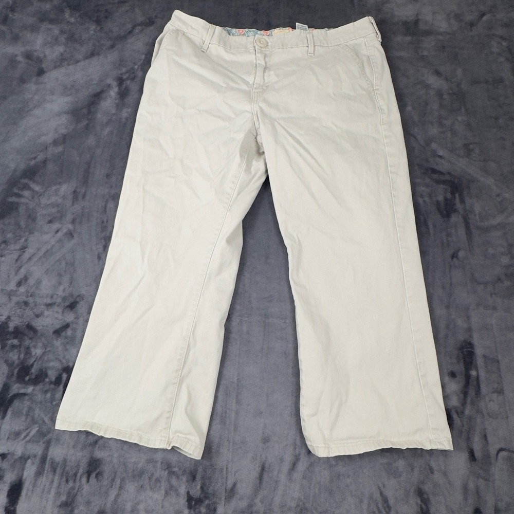 Levi's Tab Twills Pants Womens 14 Beige Straight Leg Chino Cotton Blend 2538